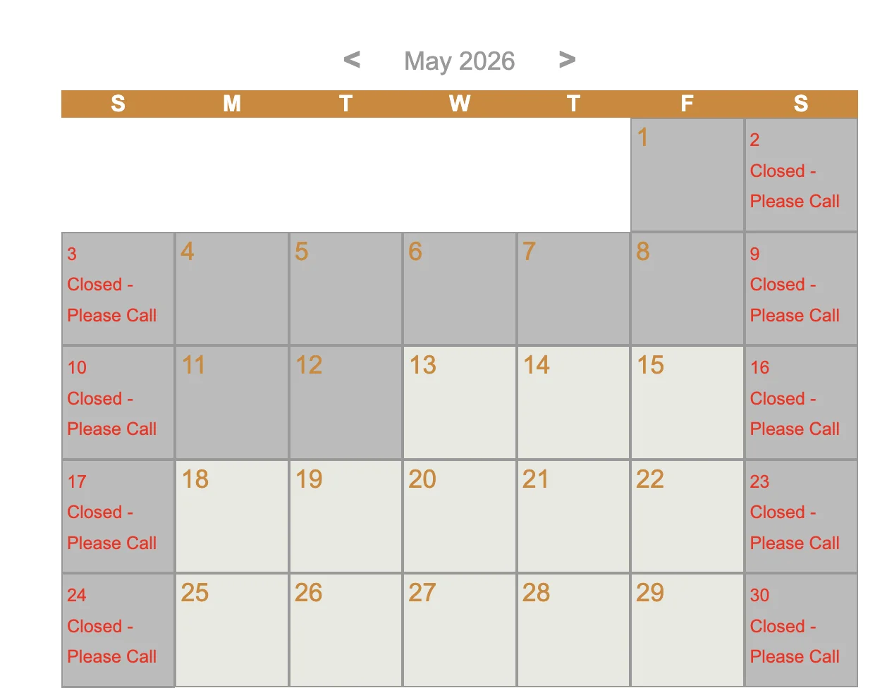Dumpster Rental Online Pickup and Delivery Date Calender